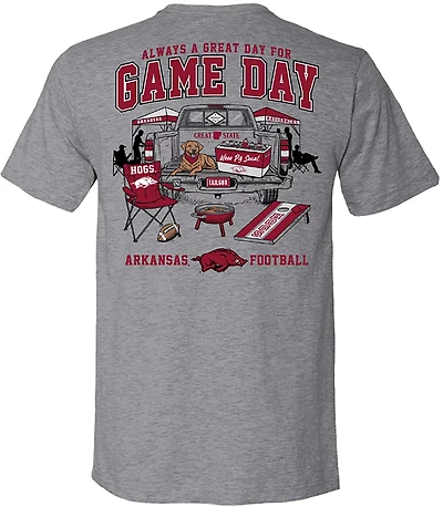 Great State Men's Arkansas Razorbacks Game Day Tailgate Short Sleeve T-shirt
