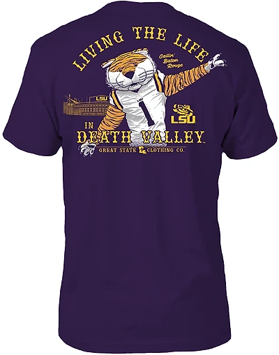 Great State Men's LSU Tigers Mascot Life Short Sleeve T-shirt