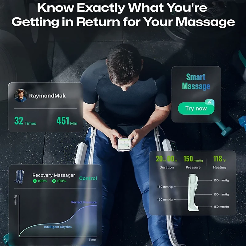 UREVO AI-Powered Wireless Recovery Massager