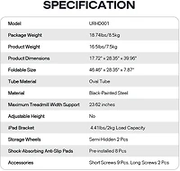 UREVO Walking Pad Handrail