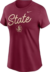 Nike Women's Florida State Script Over Logo T-shirt