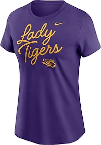 Nike Women's LSU Script Over Logo T-shirt