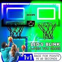 Franklin Dual Shot Pro Hoops LED Over-the-Door 2-Player Basketball Set