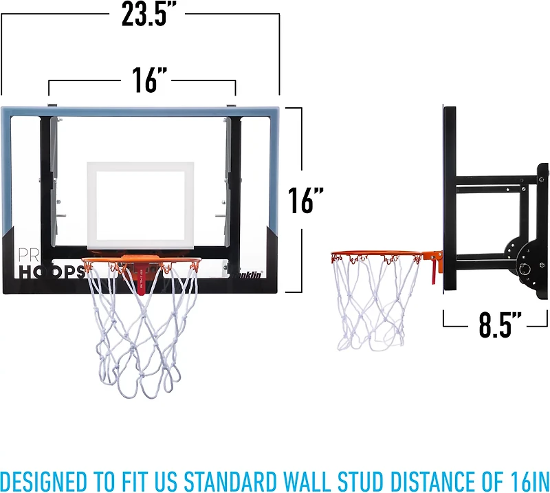 Franklin Wall-Mounted Pro Hoop XL Basketball Set