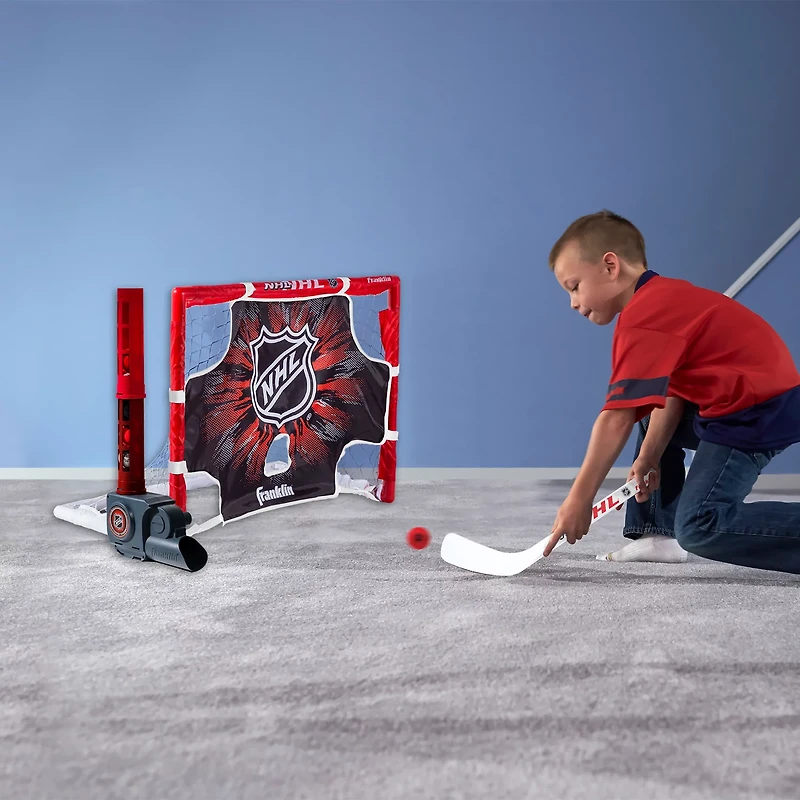 Franklin Sports Mini Auto-Passer, Goal and Target Hockey Set