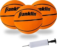 Franklin Pro Hoops Replacement 5 in Rubber Basketballs 3-Pack