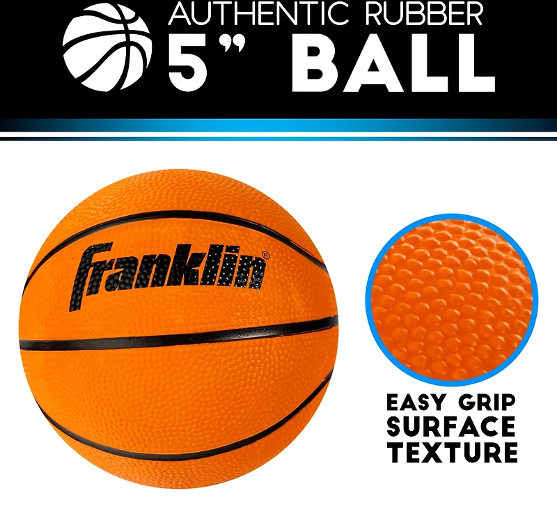 Franklin Pro Hoops Replacement 5 in Rubber Basketballs 3-Pack