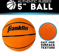 Franklin Pro Hoops Replacement 5 in Rubber Basketballs 3-Pack