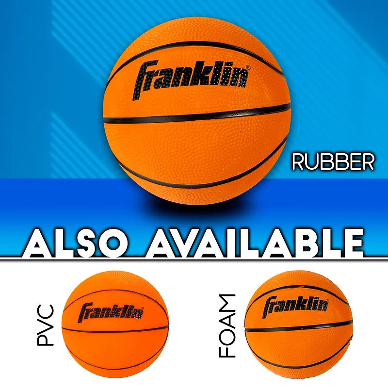 Franklin Pro Hoops Replacement 5 in Rubber Basketballs 3-Pack