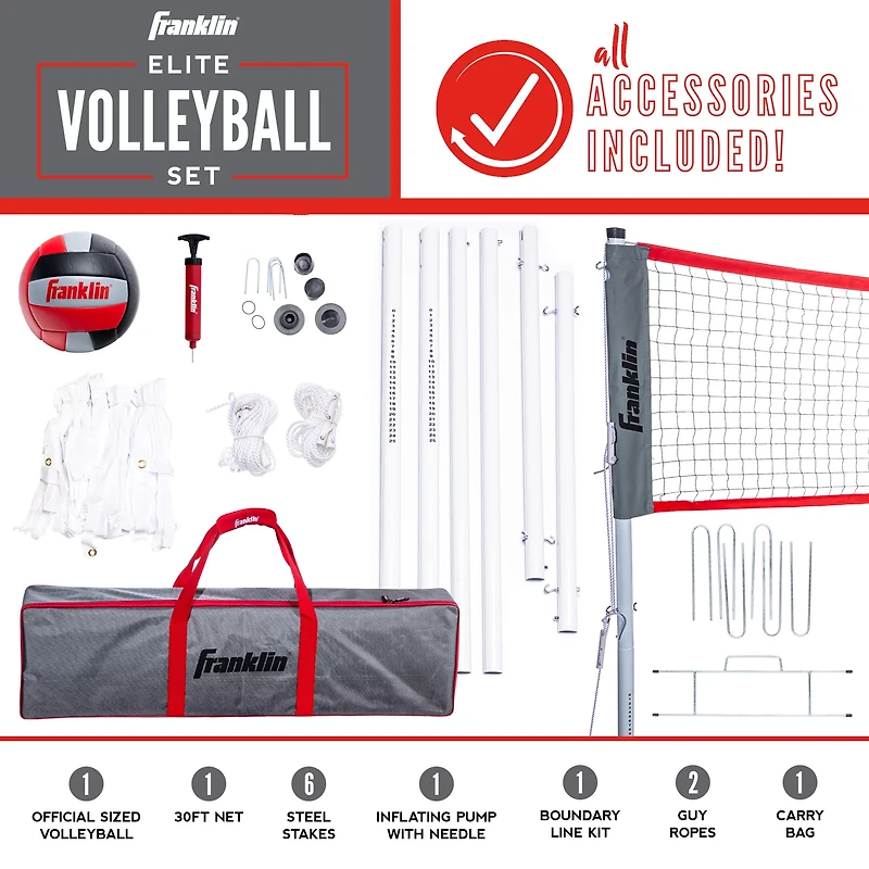 Franklin Elite Volleyball Net Set