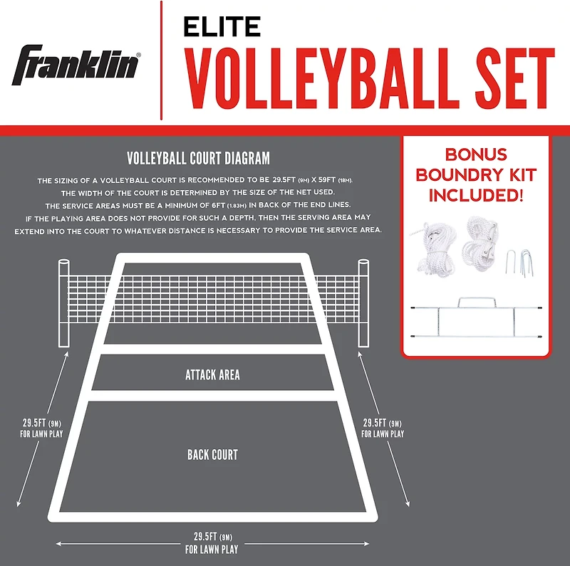 Franklin Elite Volleyball Net Set