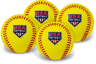 Franklin USA Foam Practice Softballs 4-Pack