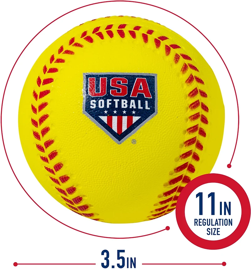 Franklin USA Foam Practice Softballs 4-Pack