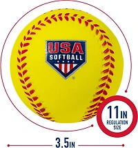 Franklin USA Foam Practice Softballs 4-Pack