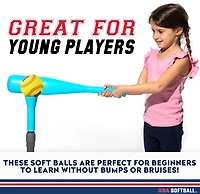 Franklin USA Foam Practice Softballs 4-Pack