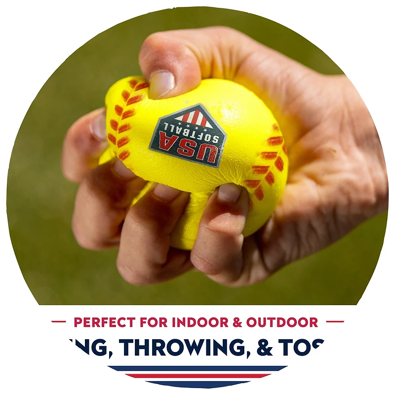 Franklin USA Foam Practice Softballs 4-Pack