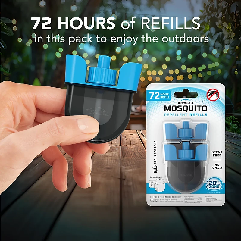 ThermaCELL Rechargeable Mosquito Repeller 36-Hour Refills 2-Pack