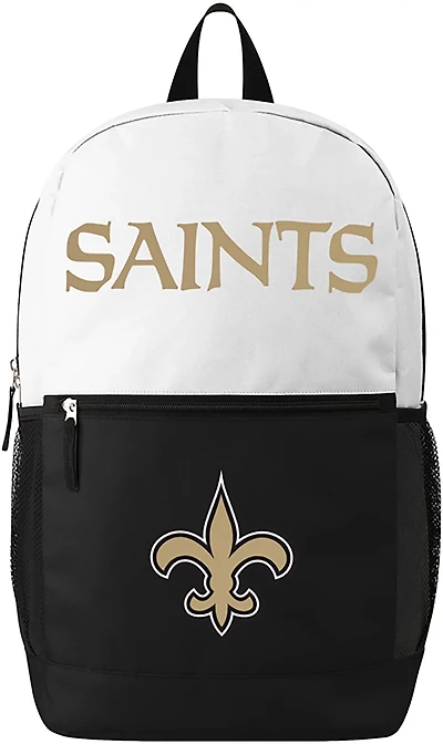 FOCO New Orleans Saints Big Logo Colorblock Backpack
