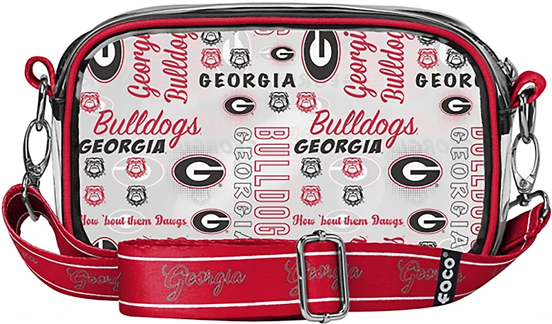 FOCO University of Georgia Paramour Printed Clear Camera Bag