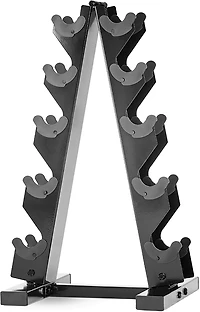 ZIVA 150 lb Hexagon Dumbbell Set with Rack