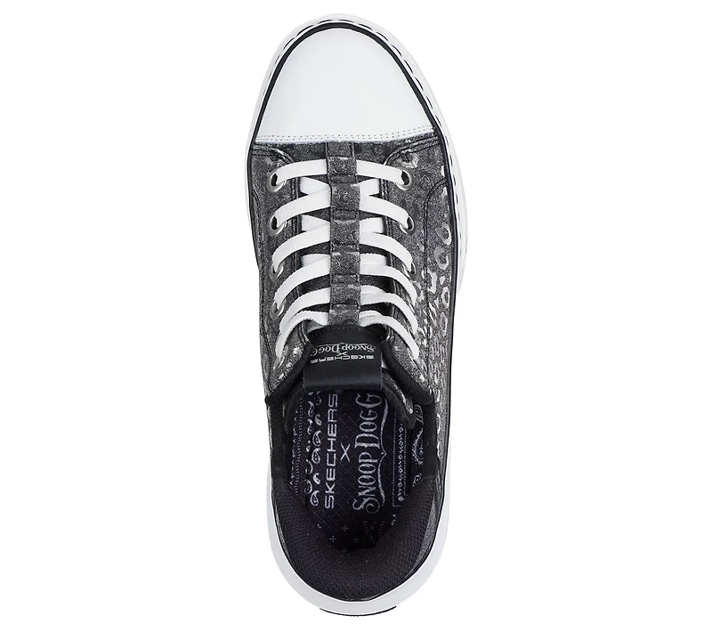 Skechers Women's Snoop One Leather Leopard Disco Shoes