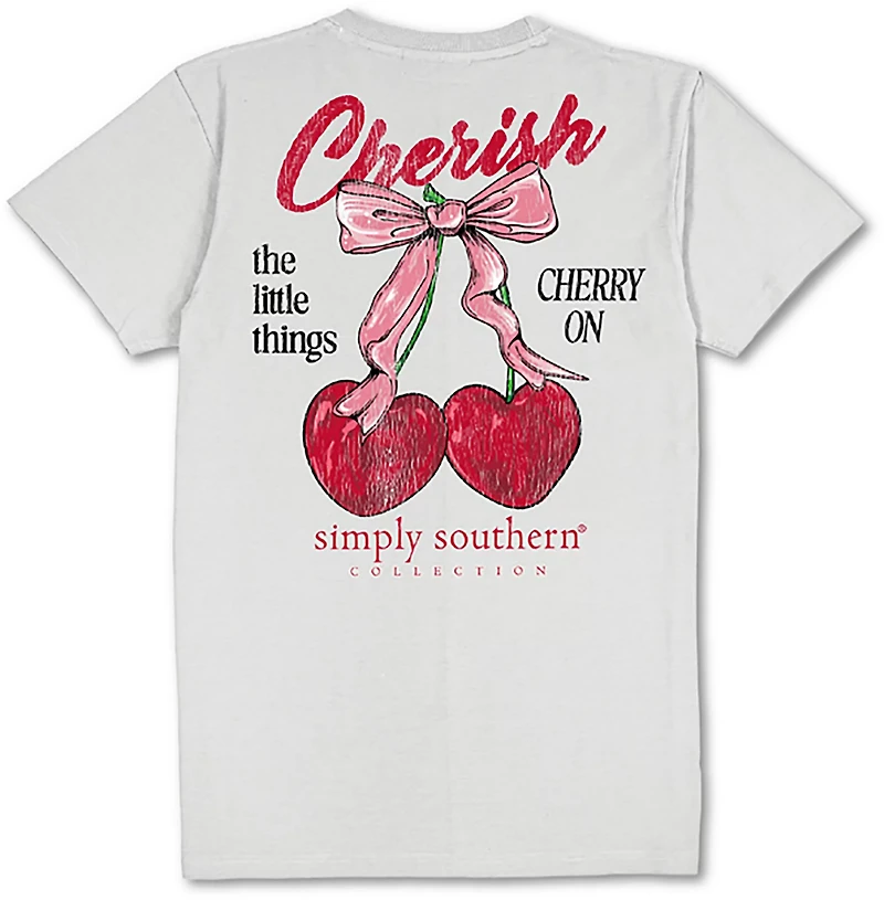 Simply Southern Women's Cherry Bow T-shirt