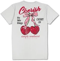 Simply Southern Women's Cherry Bow T-shirt