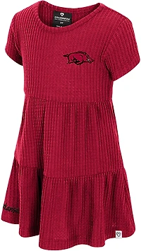 Colosseum Athletics Toddlers' Arkansas Beautopia Waffle Short Sleeve Dress
