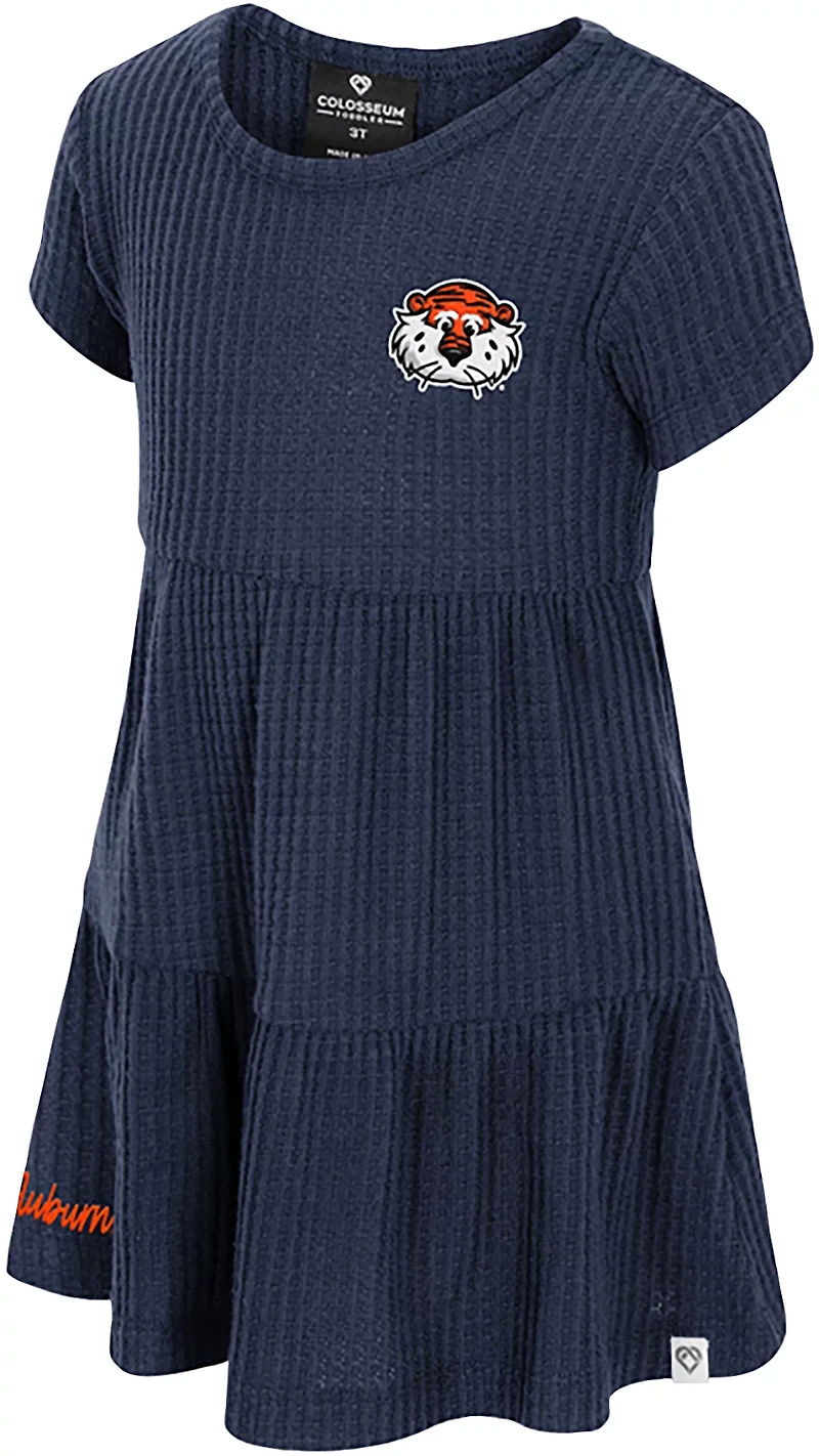 Colosseum Athletics Toddlers' Auburn Beautopia Waffle Short Sleeve Dress