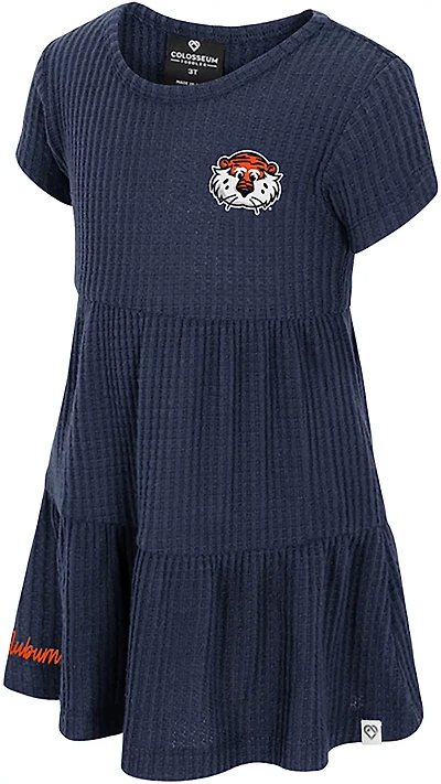 Colosseum Athletics Toddlers' Auburn Beautopia Waffle Short Sleeve Dress