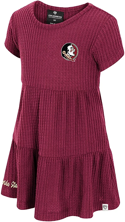 Colosseum Athletics Toddlers' Florida State Beautopia Waffle Short Sleeve Dress