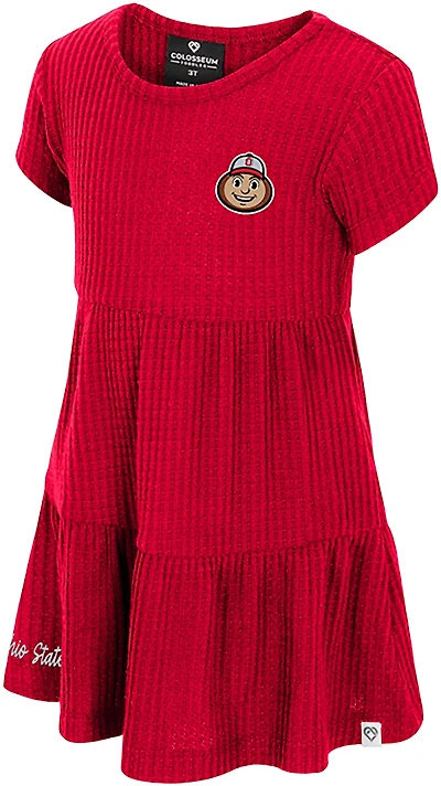 Colosseum Athletics Toddlers' Ohio State Beautopia Waffle Short Sleeve Dress