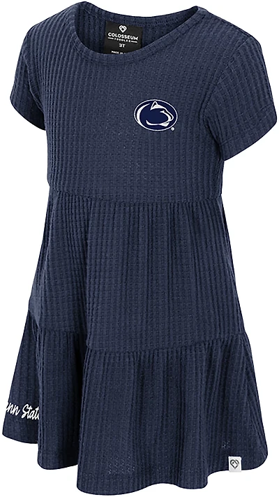 Colosseum Athletics Toddlers' Penn State Beautopia Waffle Short Sleeve Dress