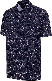 Antigua Men's Houston Texans Lateral Short Sleeve Polo