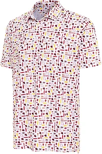 Antigua Men's Kansas City Chiefs Lateral Short Sleeve Polo