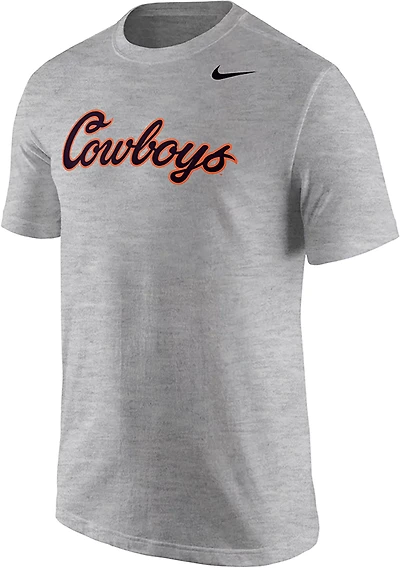 Nike Men's Oklahoma State University Essential Wordmark Short Sleeve T-Shirt