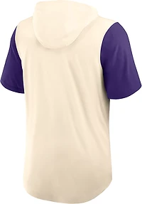 Nike Purple LSU Tigers Baseball Script Tri-Blend Performance Hoodie T-Shirt