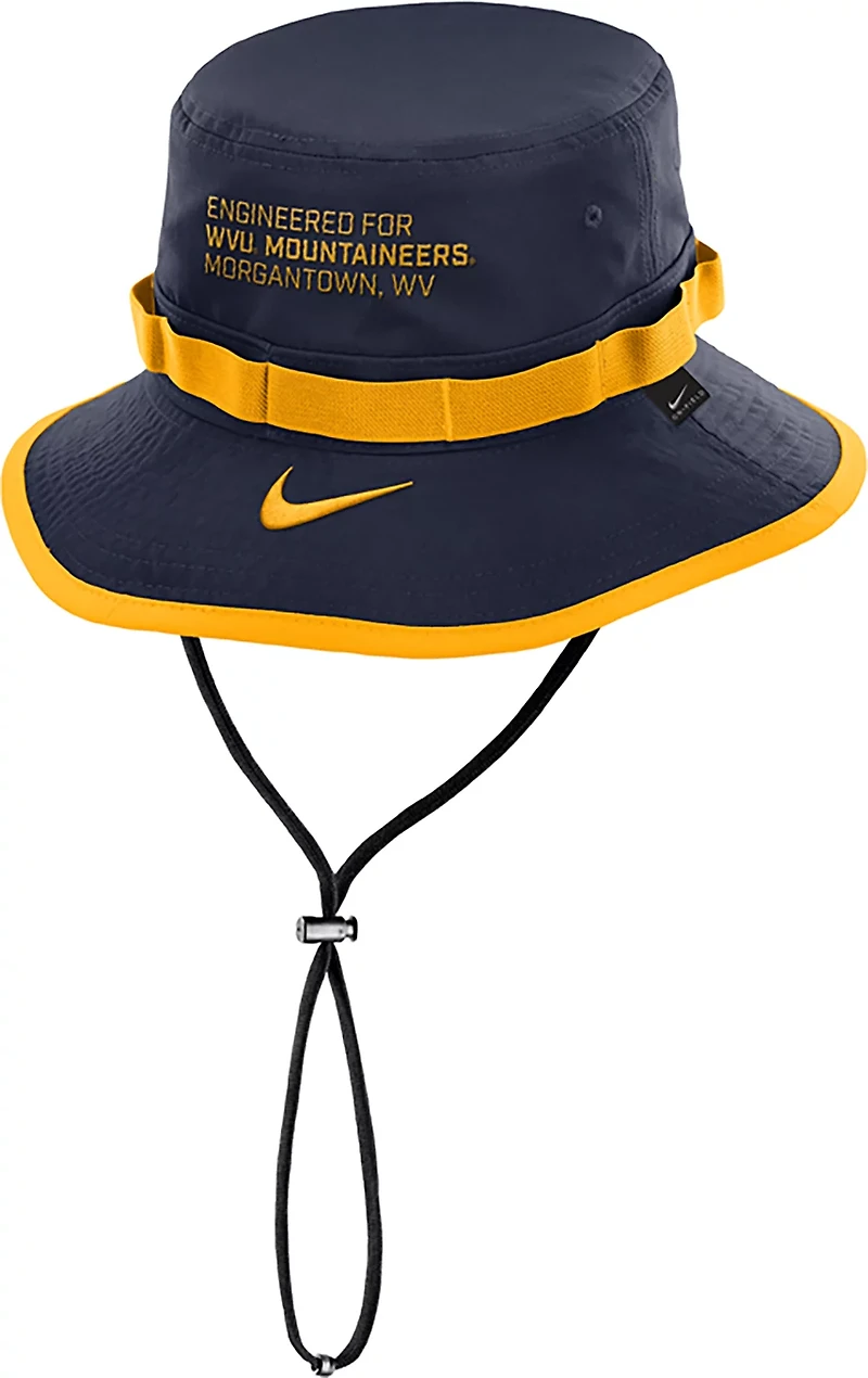 Nike West Virginia Mountaineers 2025 Sideline Apex Boonie Performance Bucket Hat