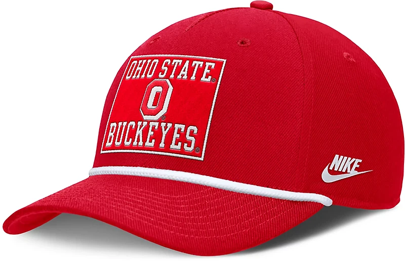 Nike Adults' Ohio State Rise Academic Patch Rope Structured Adjustable Cap