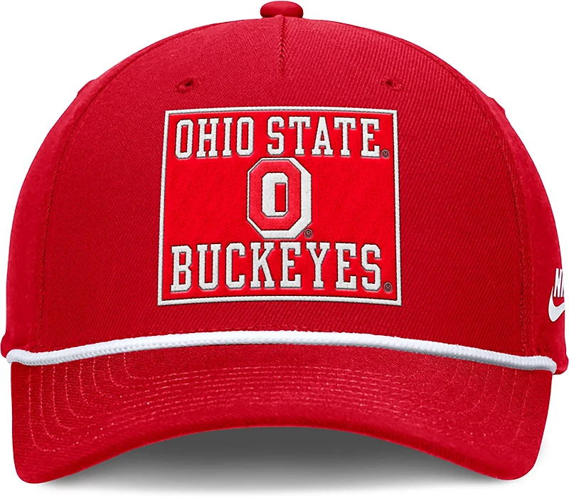 Nike Adults' Ohio State Rise Academic Patch Rope Structured Adjustable Cap