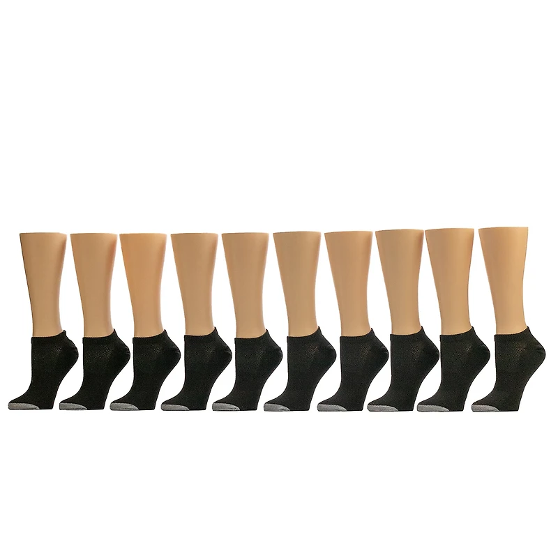 BCG Kids' Arch Support No Show Socks 10-Pack