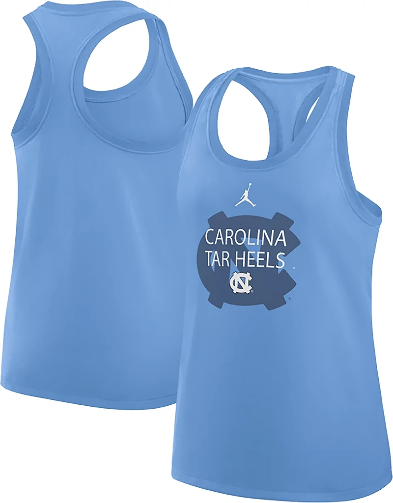 Jordan Women's UNC Team Over Primary Logo Racerback Tank Top