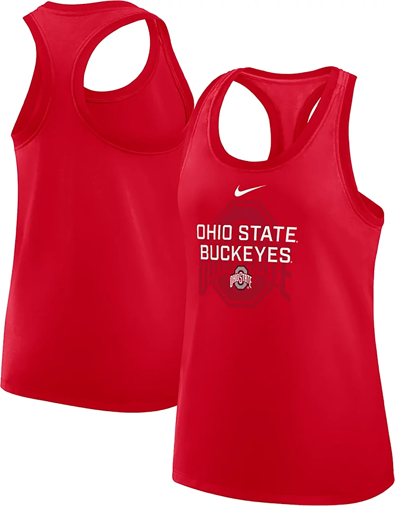 Nike Women's Ohio State Team Over Primary Logo Racerback Tank Top