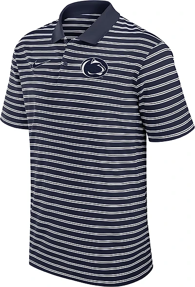 Nike Men's Penn State Striped Primary Logo Polo Shirt