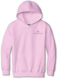 Simply Southern Girls' Dogs Light Pink Hoodie