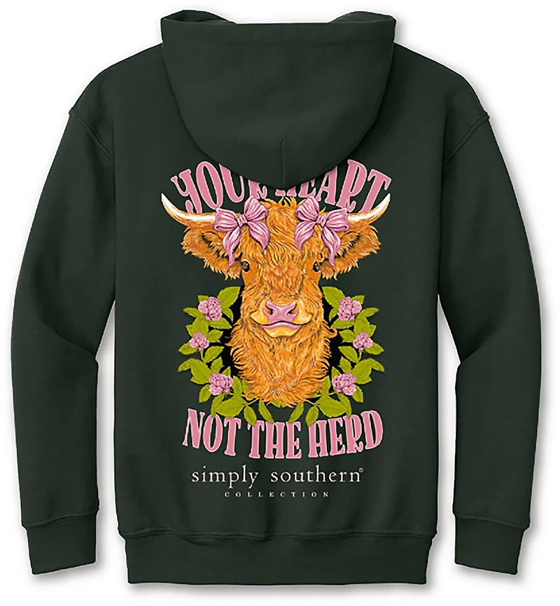 Simply Southern Girls' Follow Forest Green Hoodie