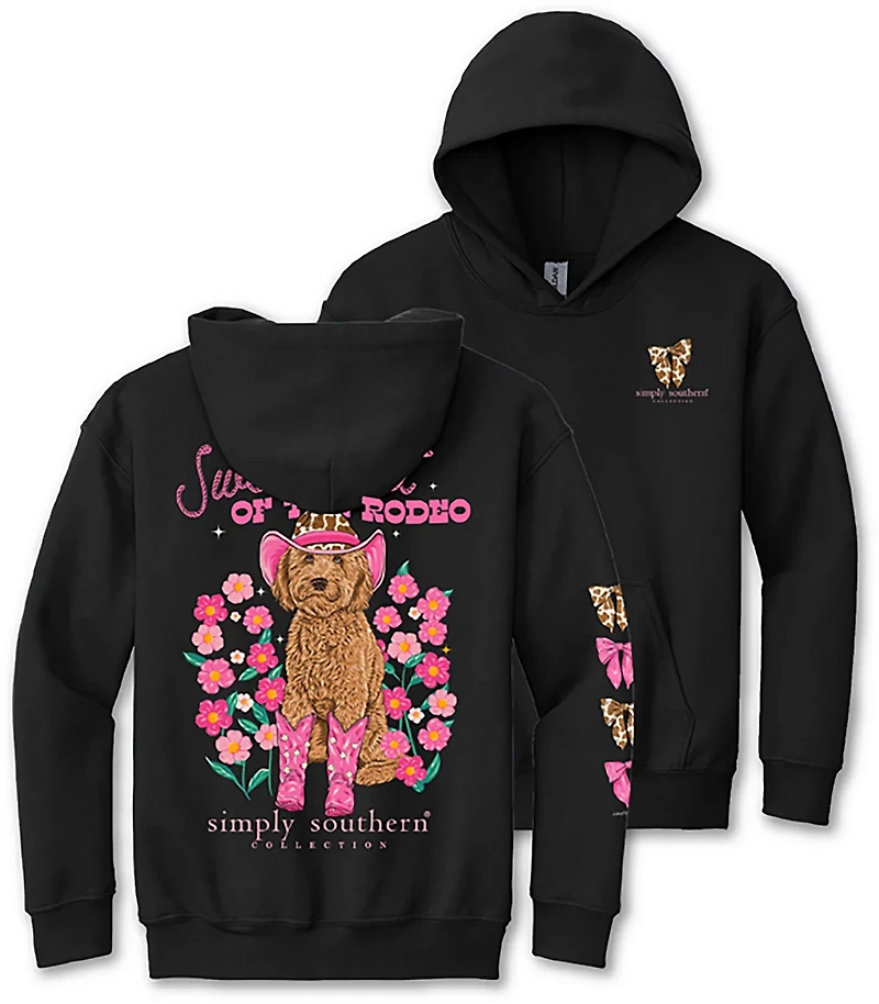 Simply Southern Girls' Sweetheart Black Hoodie