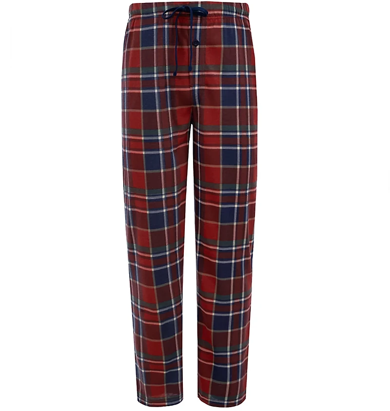 Indera Men's Red Plaid Lounge Pants