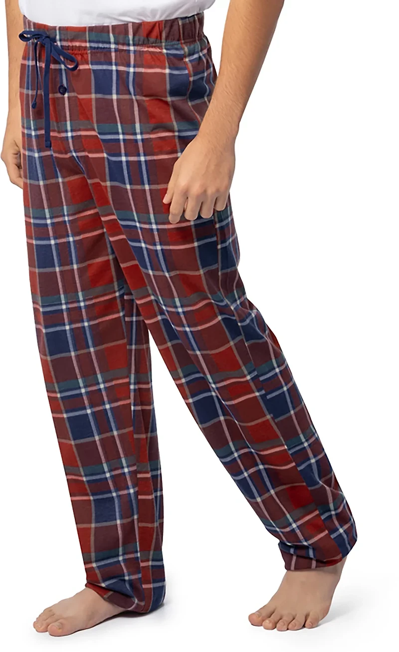 Indera Men's Red Plaid Lounge Pants