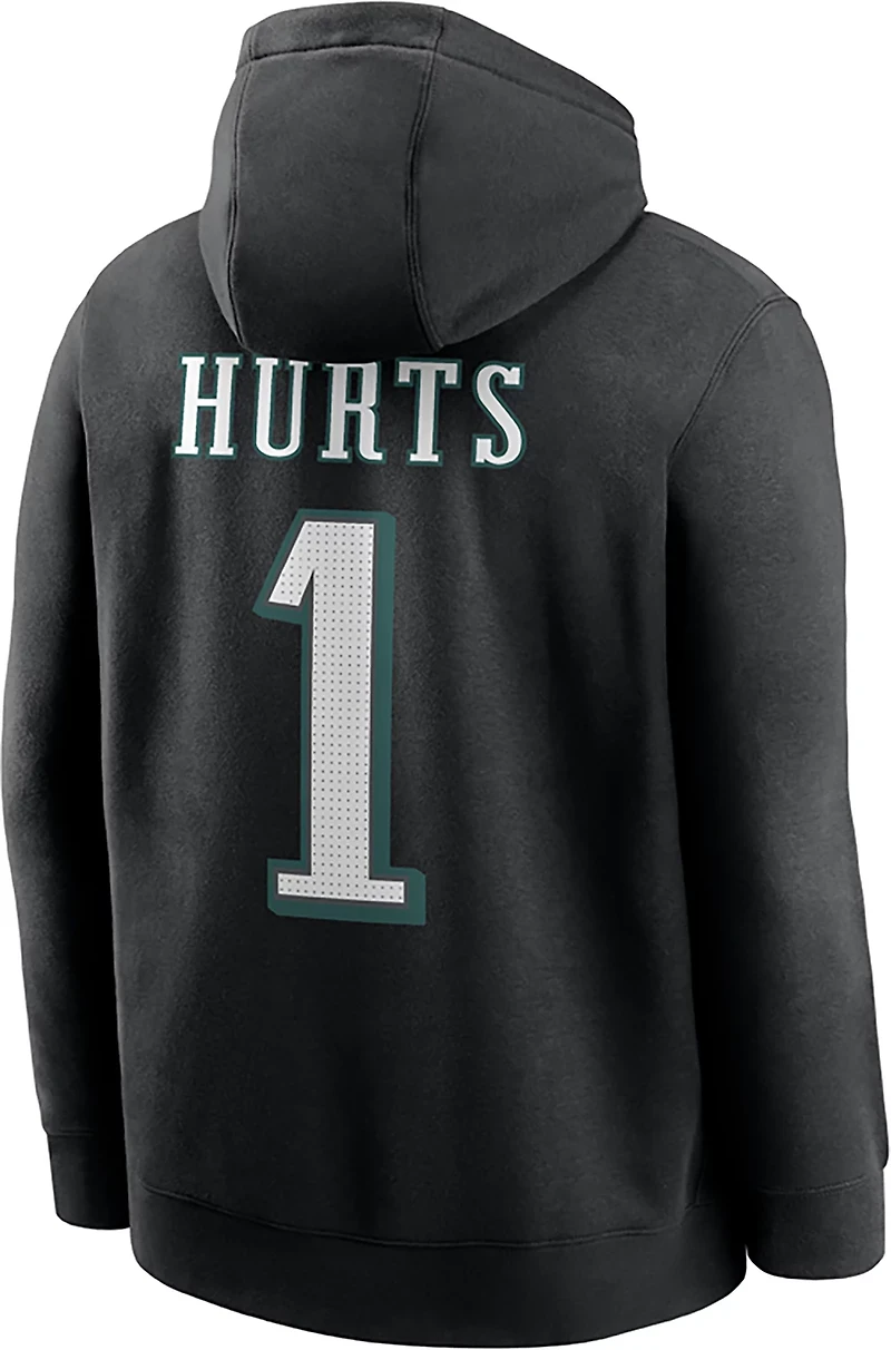 Nike Men's Philadelphia Eagles Jalen Hurts #1 Name & Number Club Hoodie